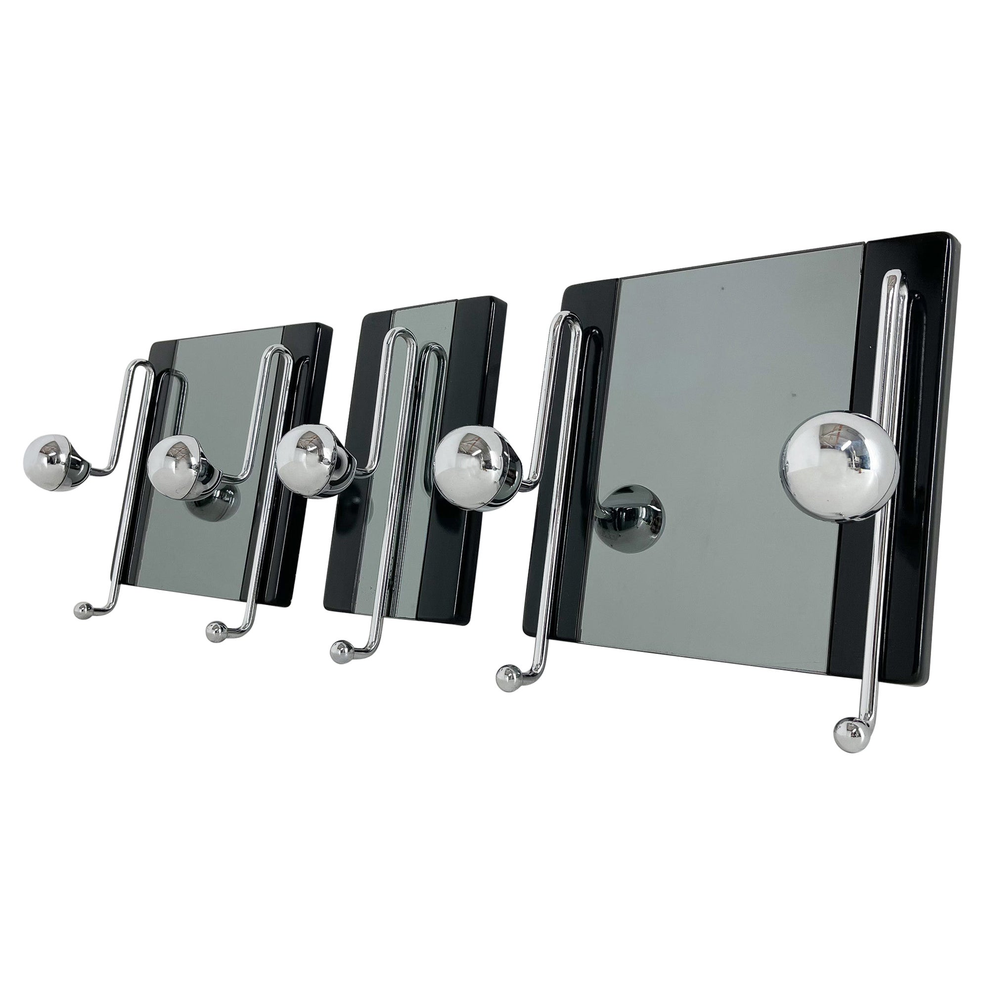 Unique Set of Willy Rizzo Coat Hangers / Hooks, Italy