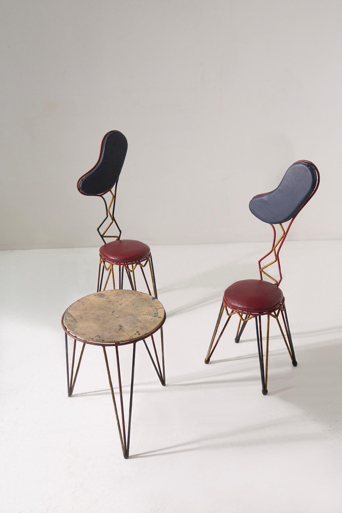 Set unico con divano, due sedie e tavolino da caffè di ISA Bergamo, con etichetta in vendita 3