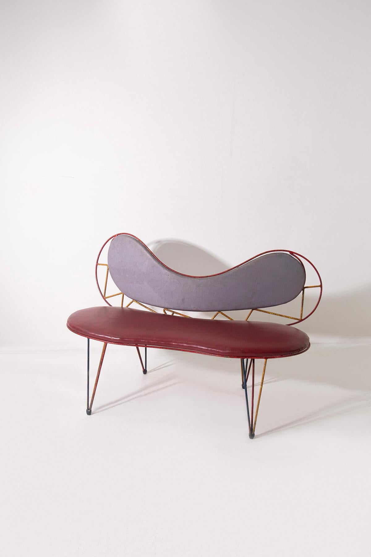 Italiano Set unico con divano, due sedie e tavolino da caffè di ISA Bergamo, con etichetta in vendita