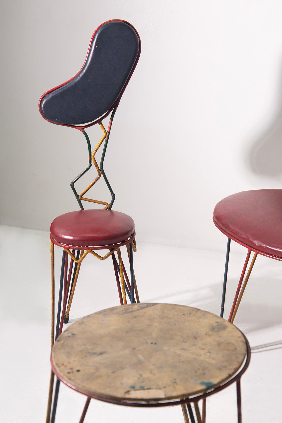 Set unico con divano, due sedie e tavolino da caffè di ISA Bergamo, con etichetta in vendita 1