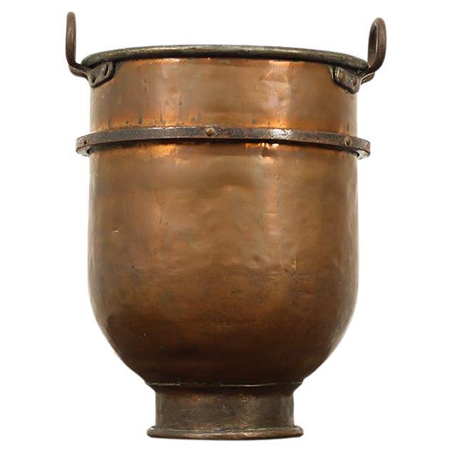 Bollitore / fioriera in rame Wabi Sabi dalla forma unica