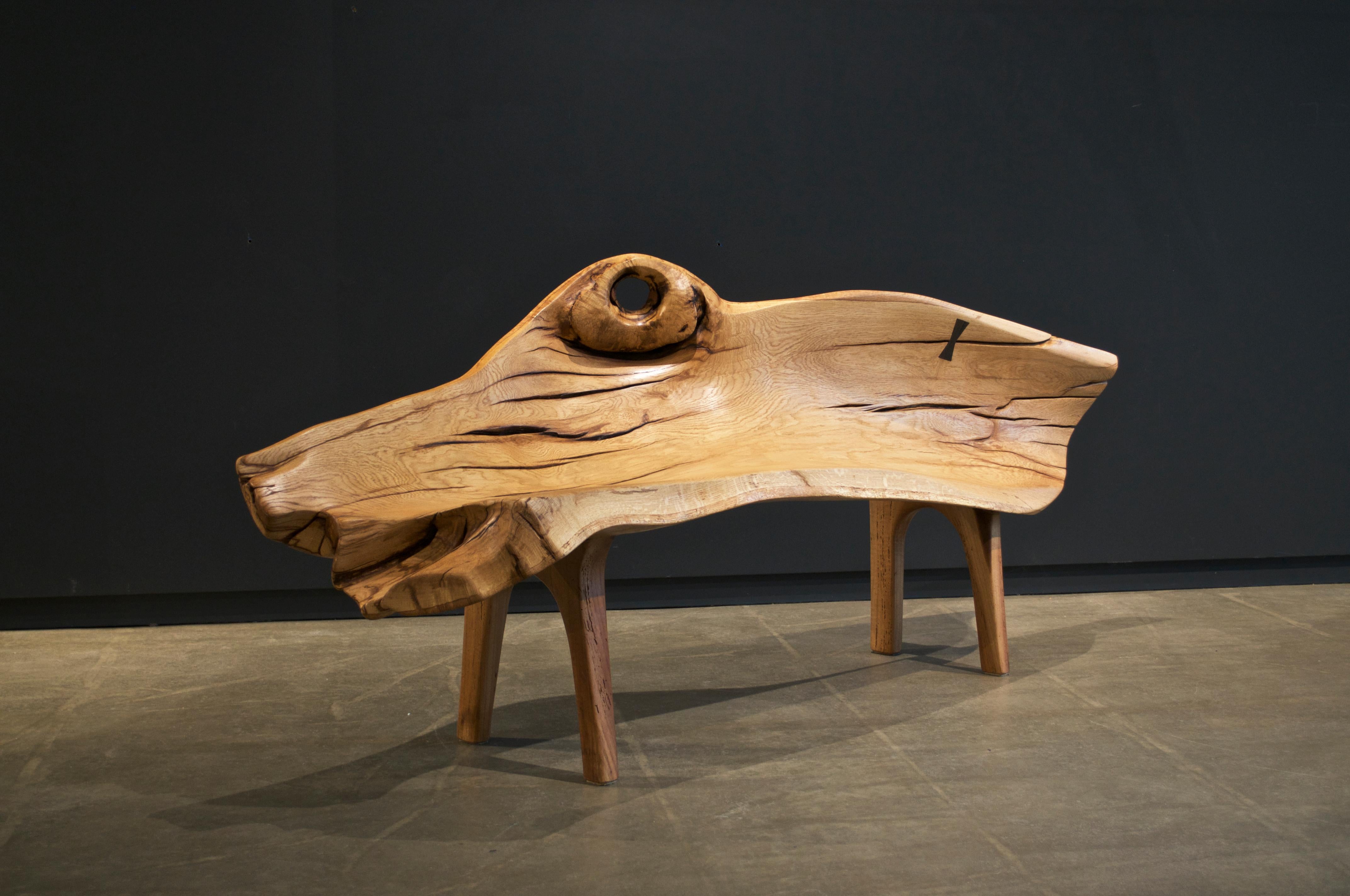 Unique Signed Bench by Jörg Pietschmann For Sale 12