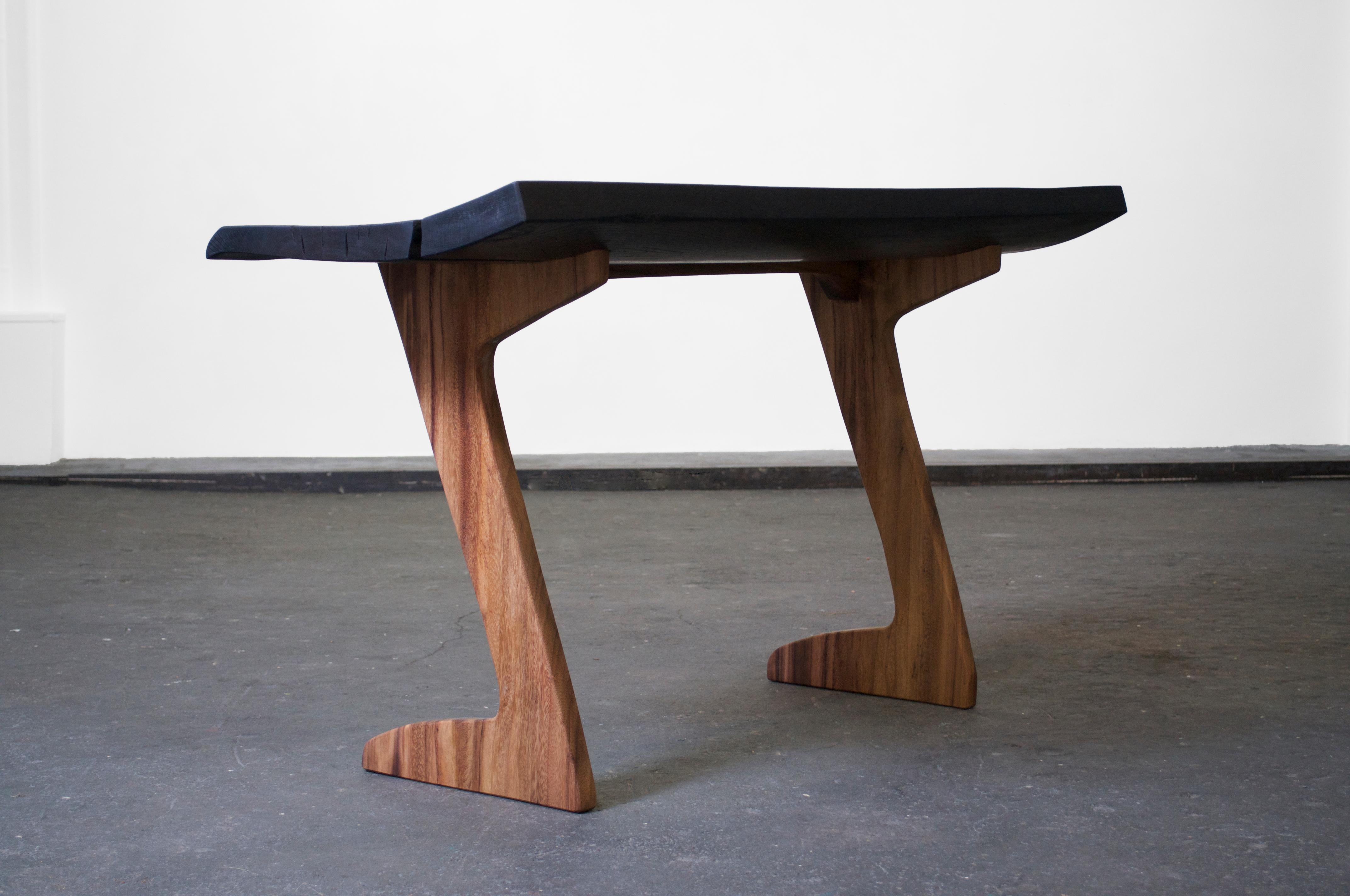 Polished Unique Signed Bog Oak Console by Jörg Pietschmann