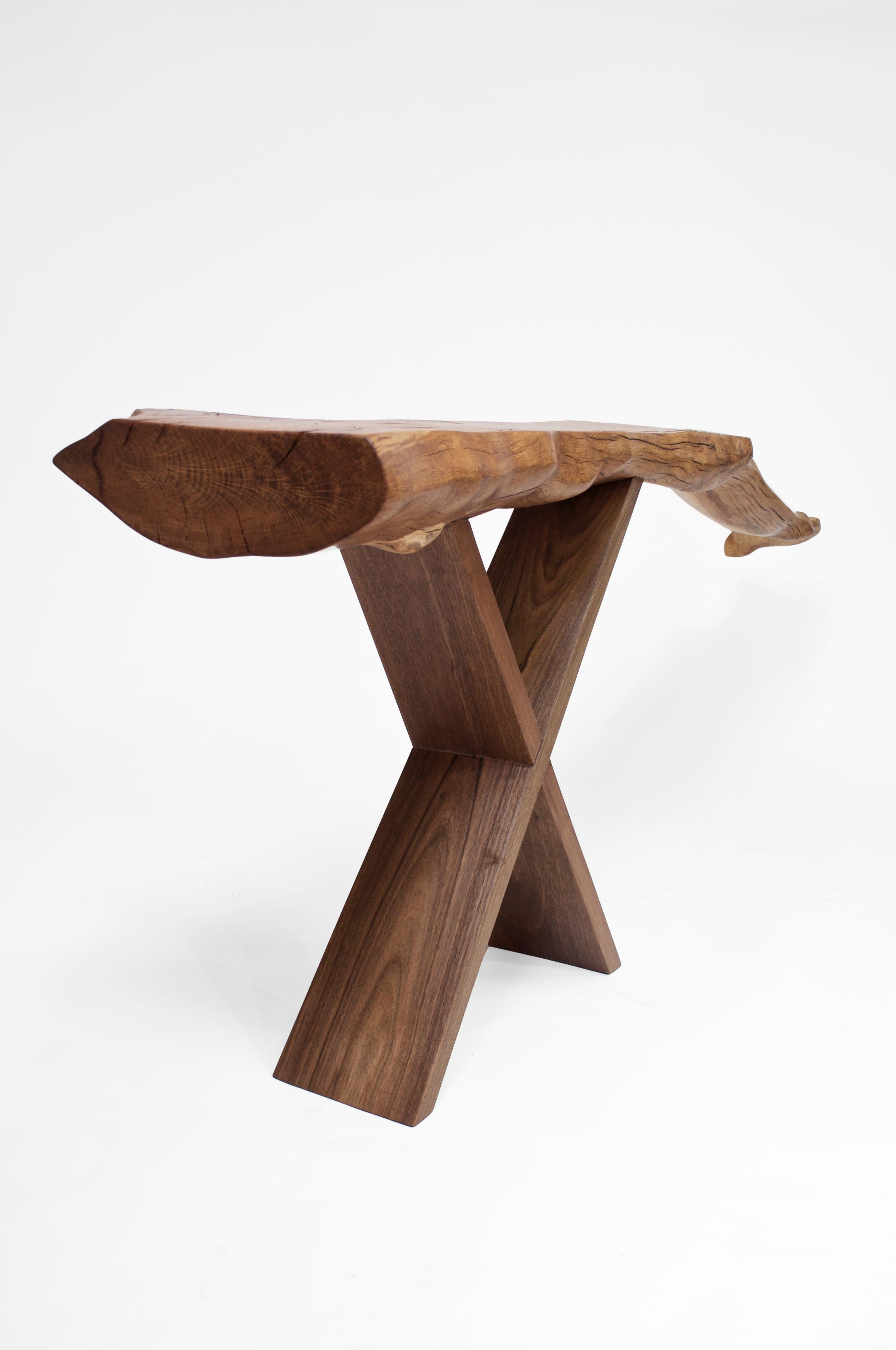 Walnut Unique Signed Console by Jörg Pietschmann For Sale