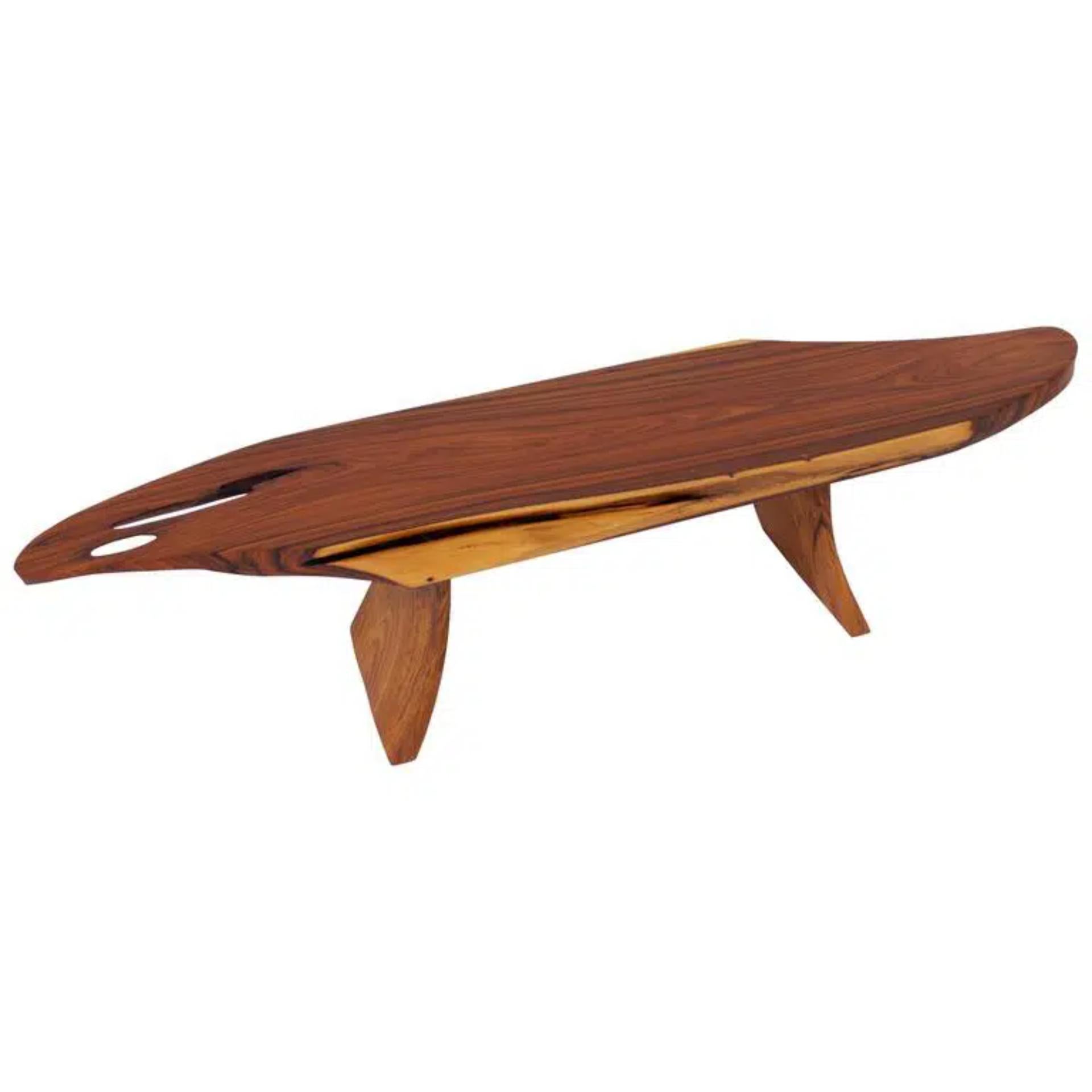 Unique Signed Rosewood Table by Jörg Pietschmann In New Condition In Geneve, CH