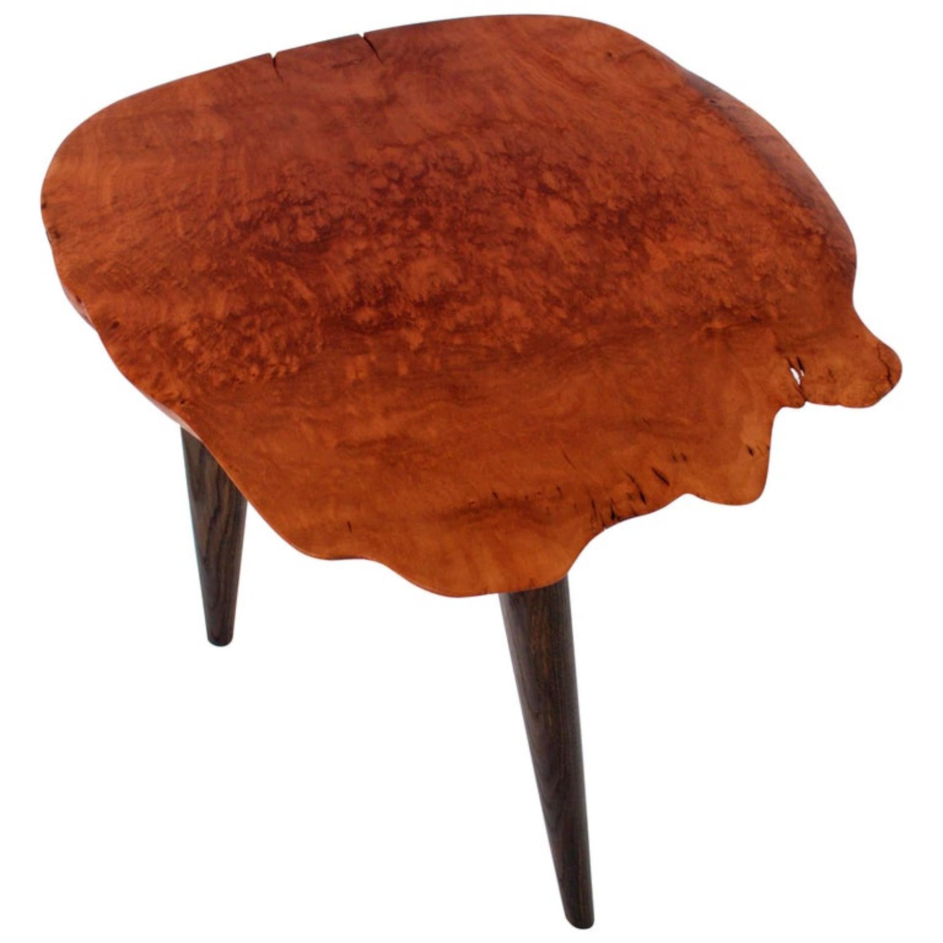 Unique signed table by Jörg Pietschmann
table · Sycamore, bog oak · T1295
Measures: H 47.5 W 58 x D 51 cm, tabletop 13 cm
Solid piece of beautiful grained and coloured sycamore with significant natural form.
Polished oil finish.


In Pietschmann’s