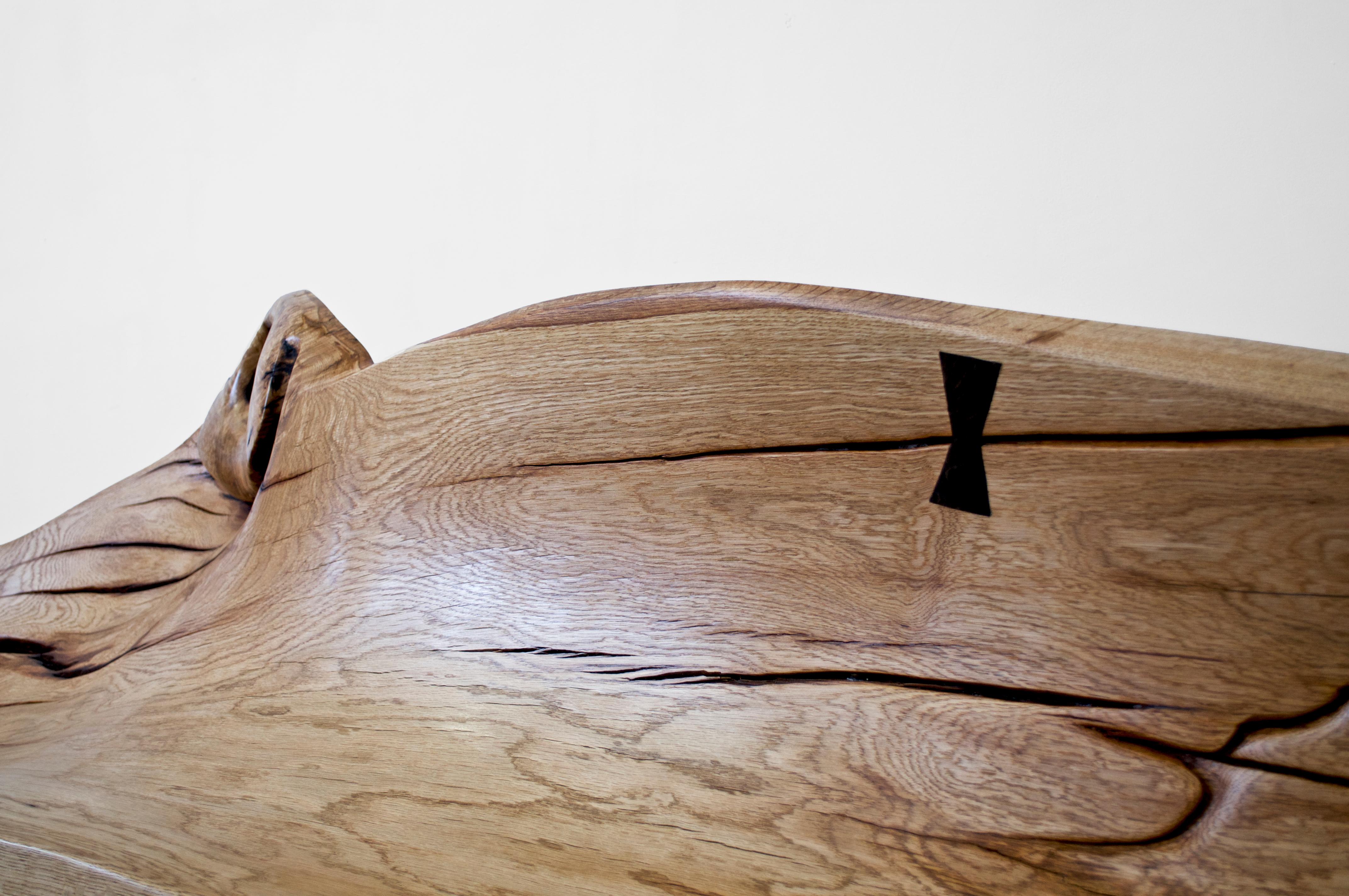 Contemporary Unique Signed Wood Bench by Jörg Pietschmann