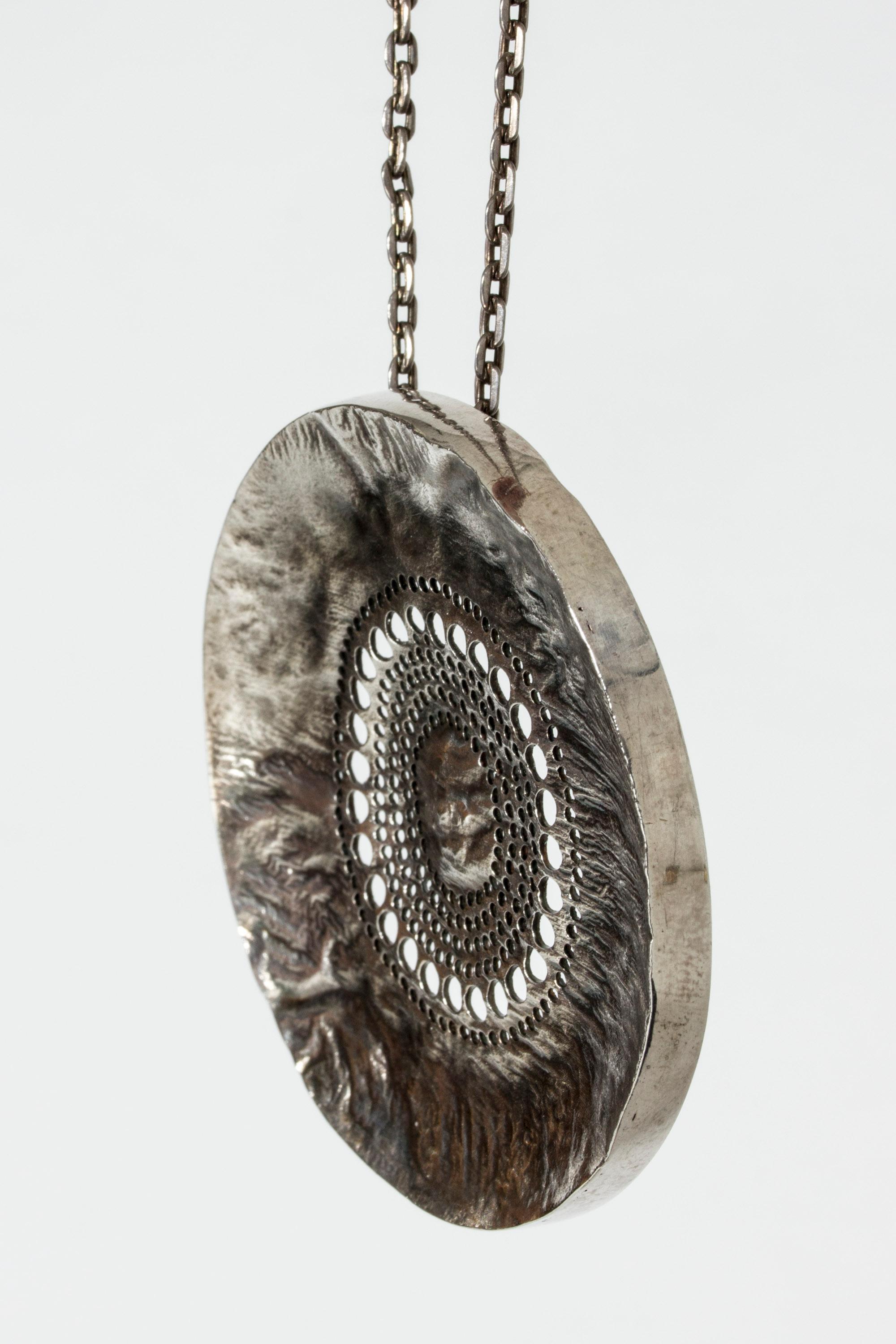 Unique Silver Pendant by Liisa Vitali, Finland, 1960s 1