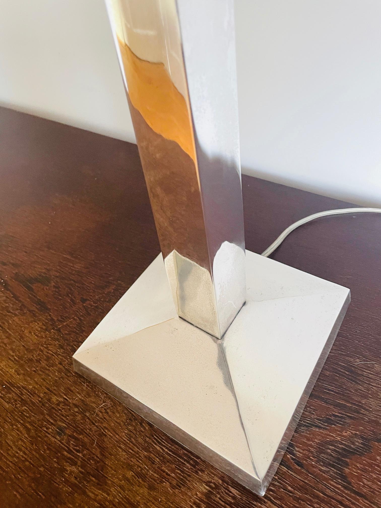 Unique Silver Plated Table Lamp, Gunther Lambert Lamp, Silver Lamp, Rare Piece For Sale 5