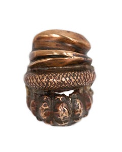 Unique Skins Ring in Bronze, Brass & Silver by RAW FLOW Marianna Klimaszka