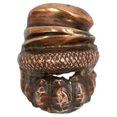 Unique Skins Ring in Bronze, Brass & Silver by RAW FLOW Marianna Klimaszka