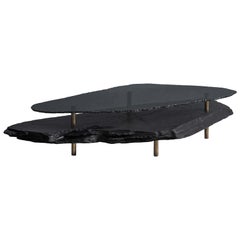 Hardie Unique Slate Sculpted Coffee Table by Frederic Saulou