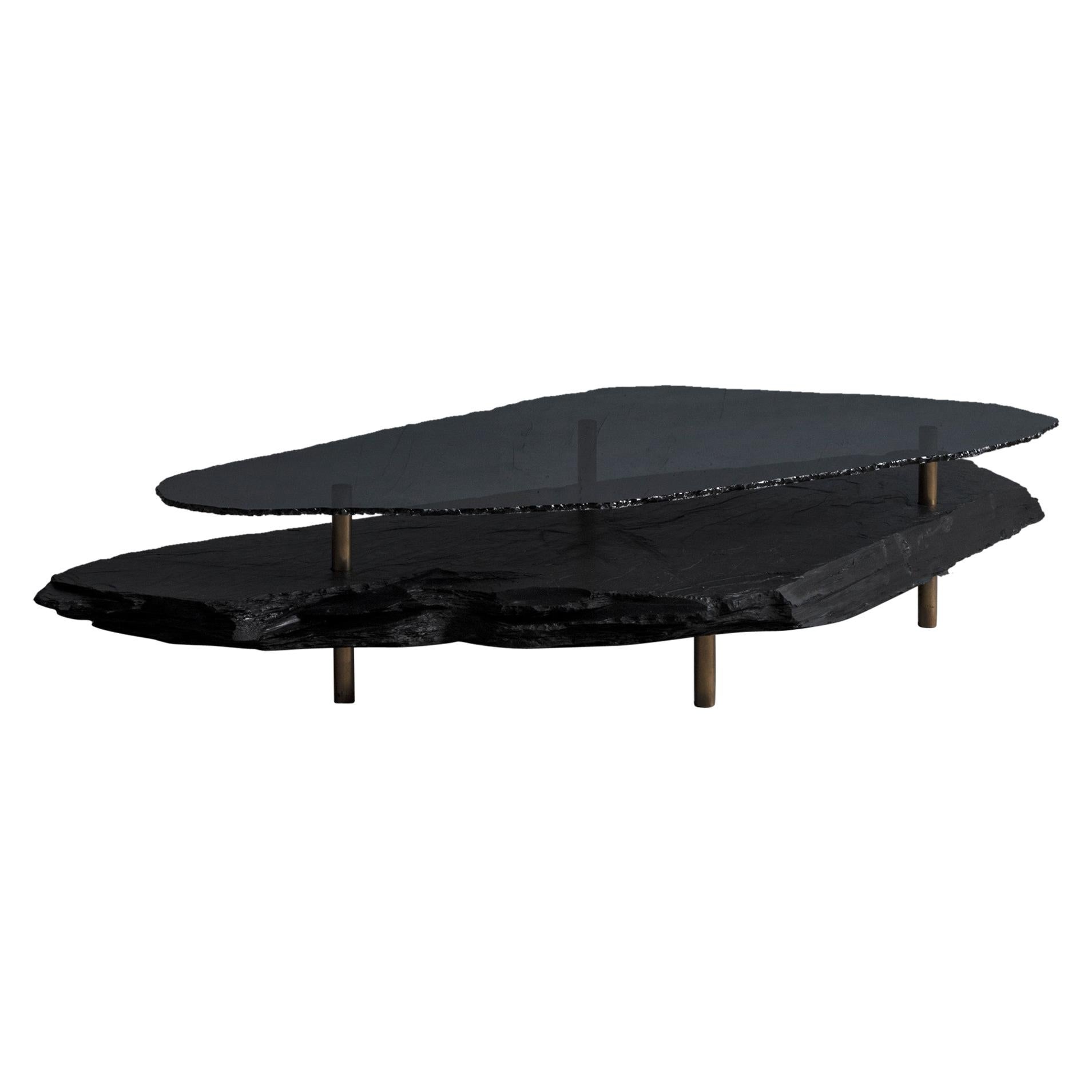 Unique Slate Sculpted Coffee Table by Frederic Saulou