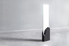 Unique Slate Sculpted Mirror by Frederic Saulou