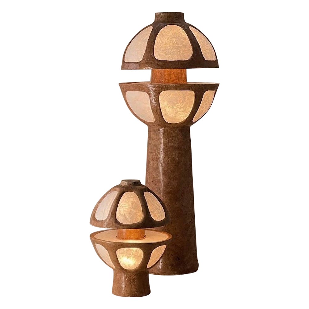 Unique, Small Bio Composite and Paper Lume Lamp Joanne Odisho For Sale