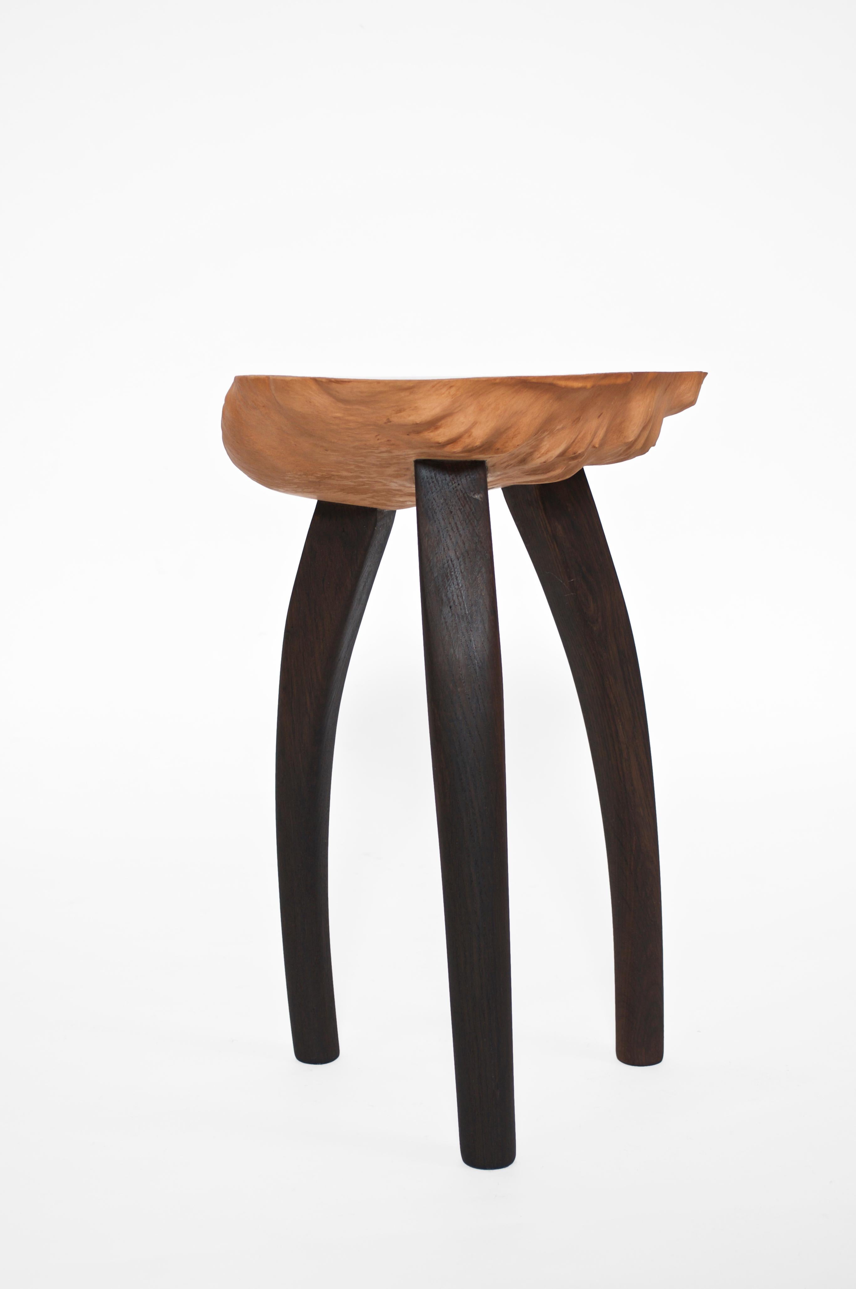 Contemporary Unique Smoked Oak Signed Table by Jörg Pietschmann