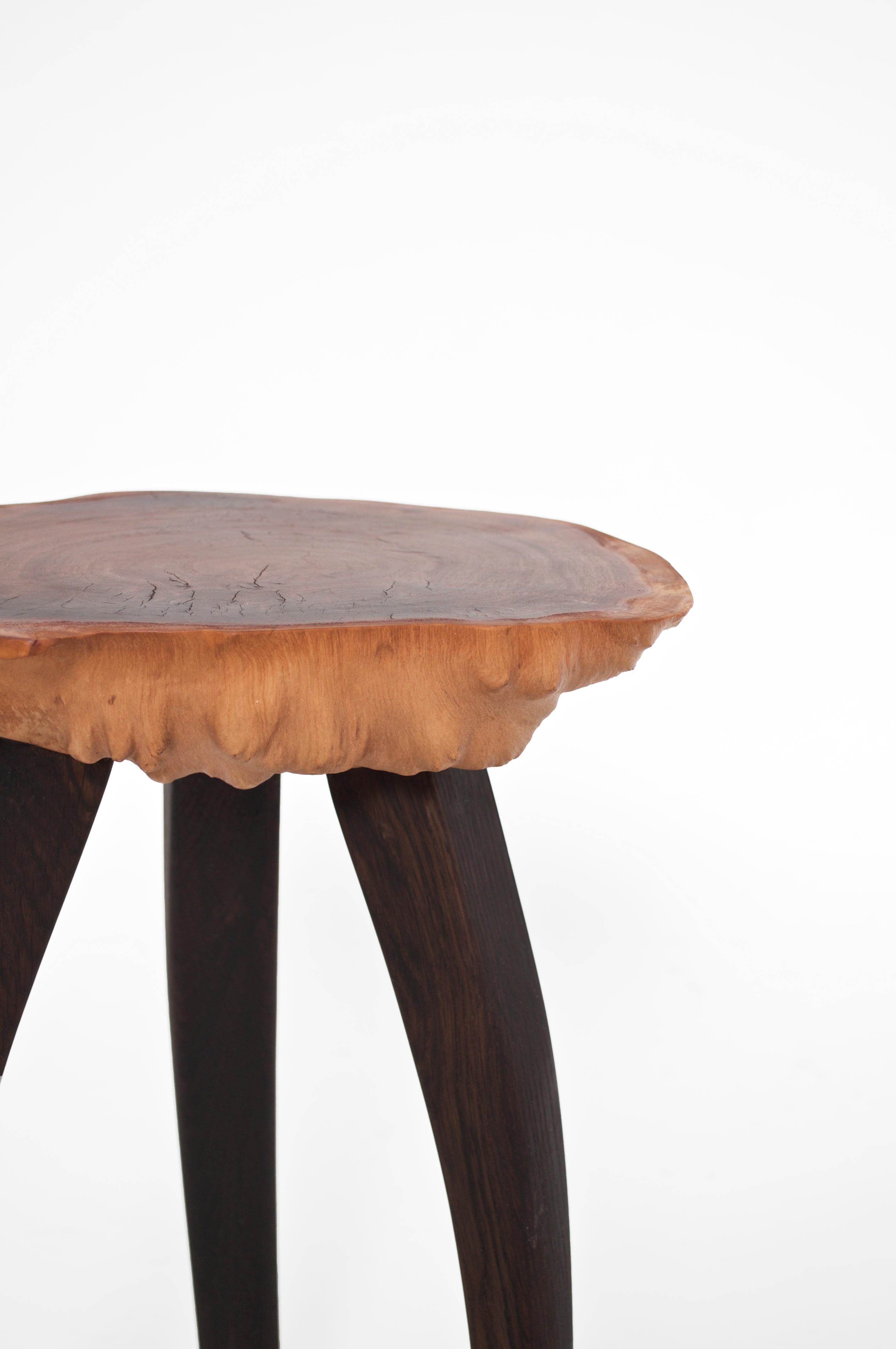 Unique Smoked Oak Signed Table by Jörg Pietschmann 1