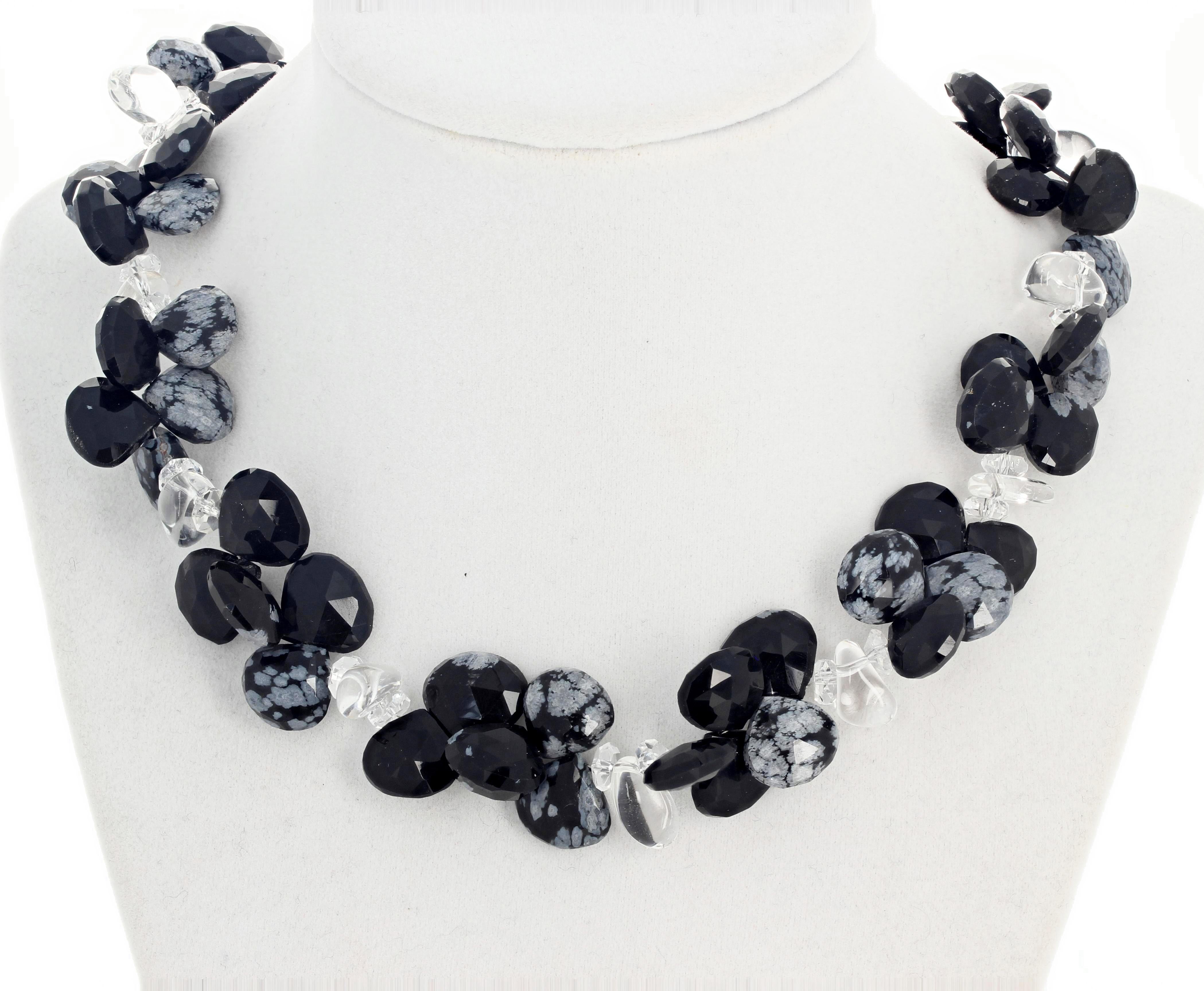 snowflake obsidian necklace
