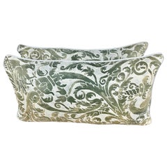 Unique Soft Green Retro Fortuny Pillows