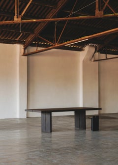Unique, Solid Oak Black Murakami Table by Obstacles