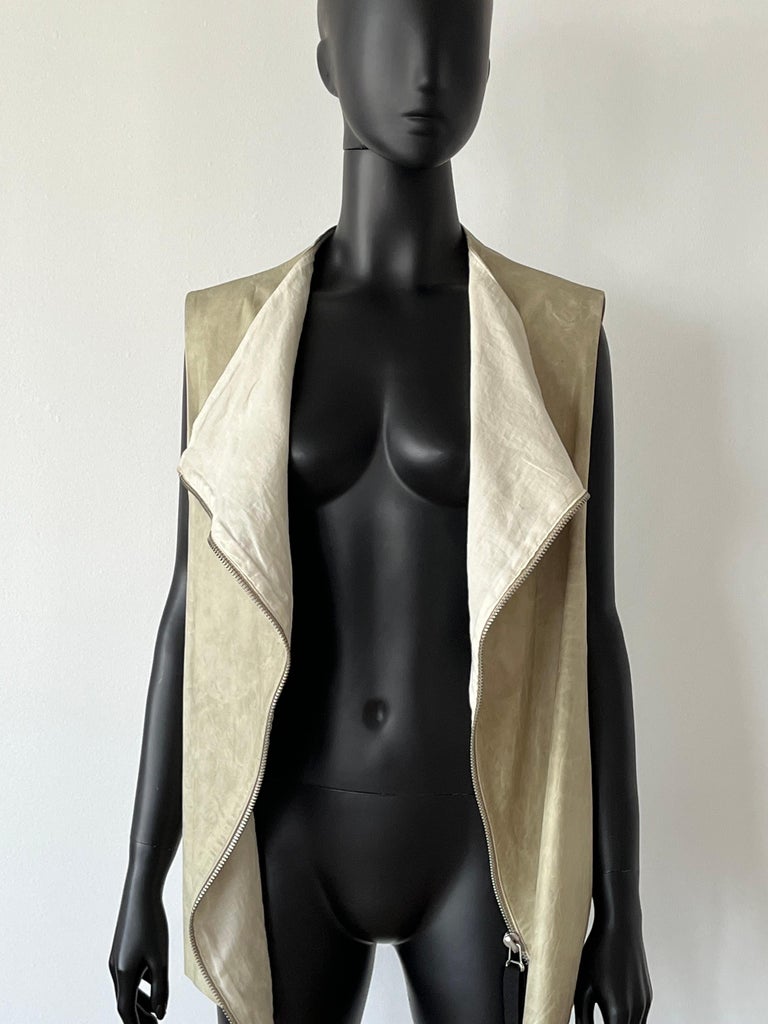 Unique Song For the Mute Leather Vest Gilet For Sale at 1stDibs