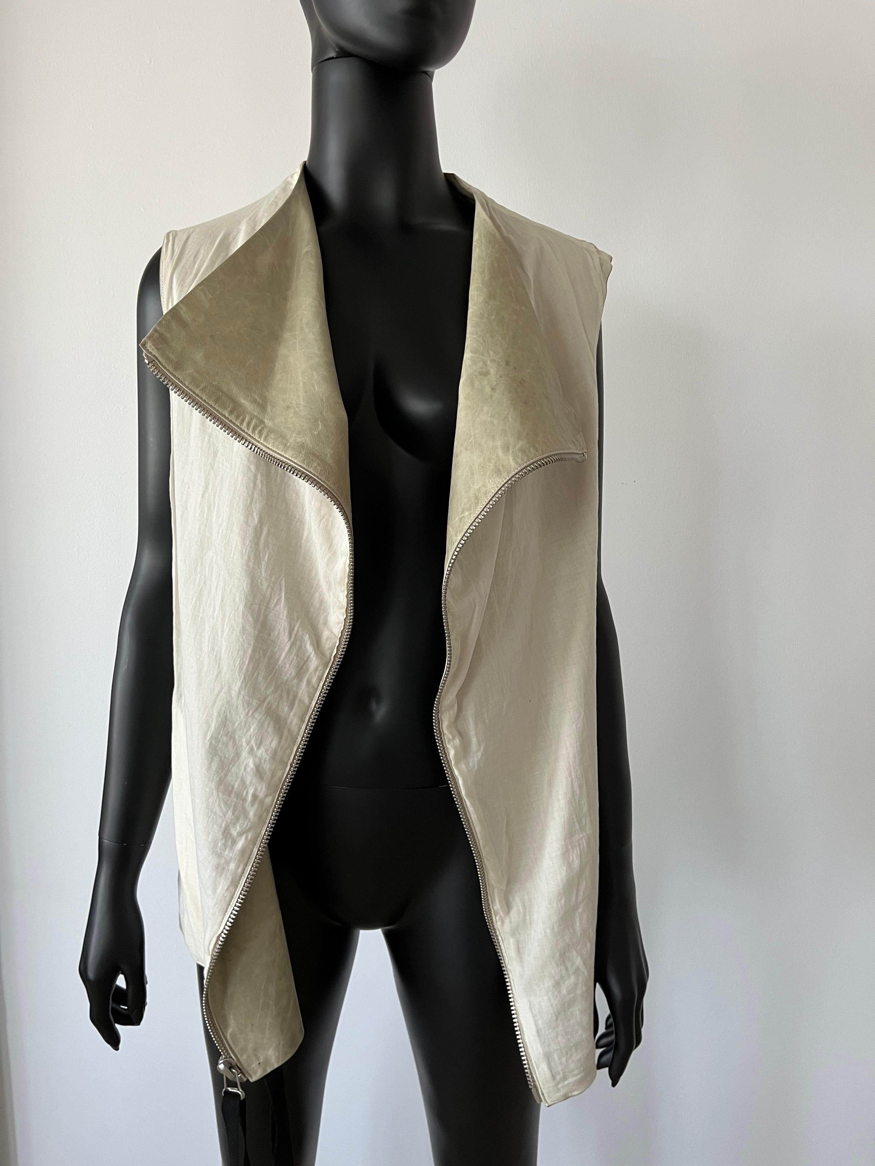 Unique Song For the Mute Leather Vest Gilet For Sale 3