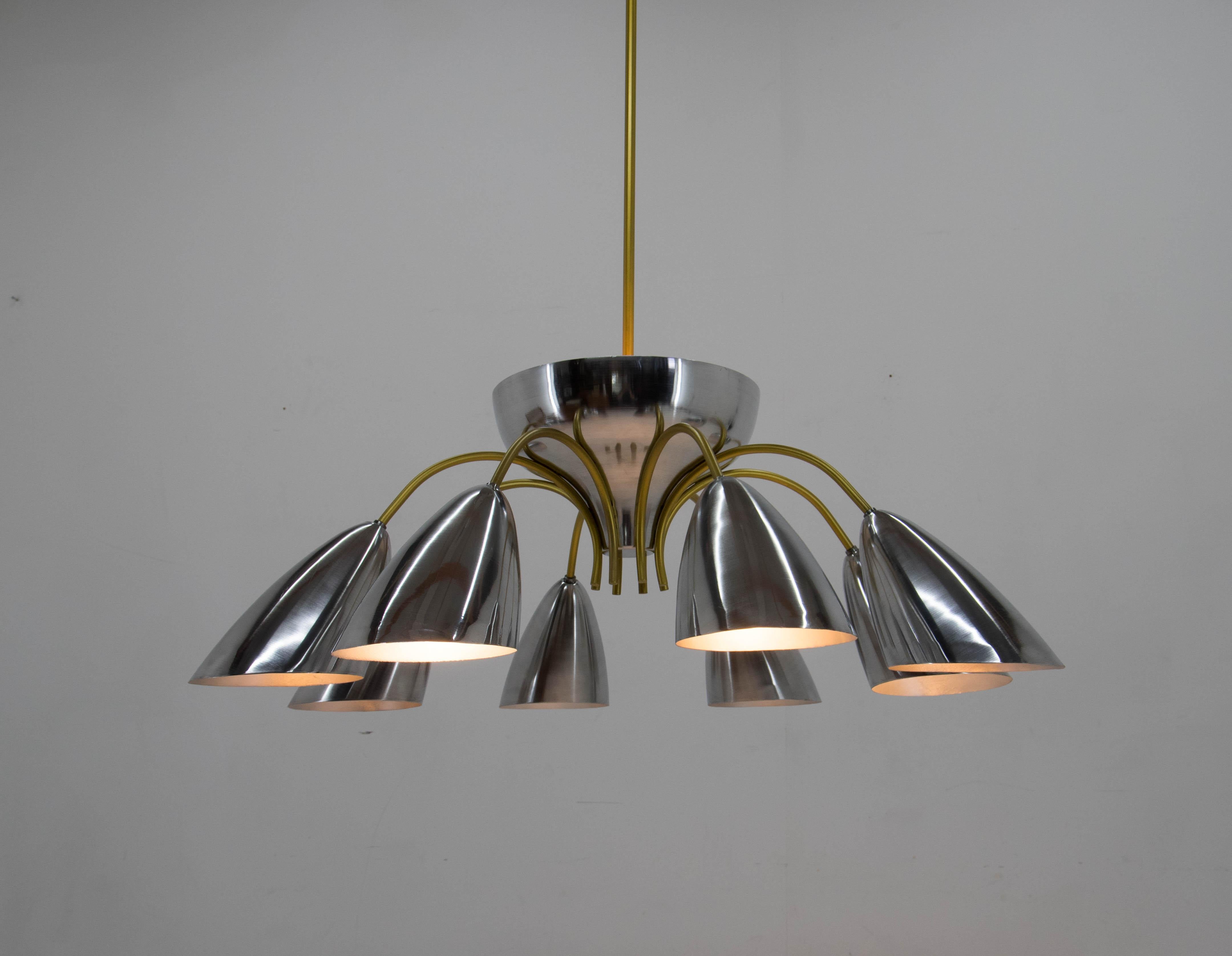 Czech Unique Space Age Chandelier, 1960s For Sale