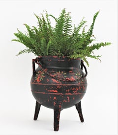 Spanish Folk Hand-Painted Ice Bucket or Wine Champagne Cooler