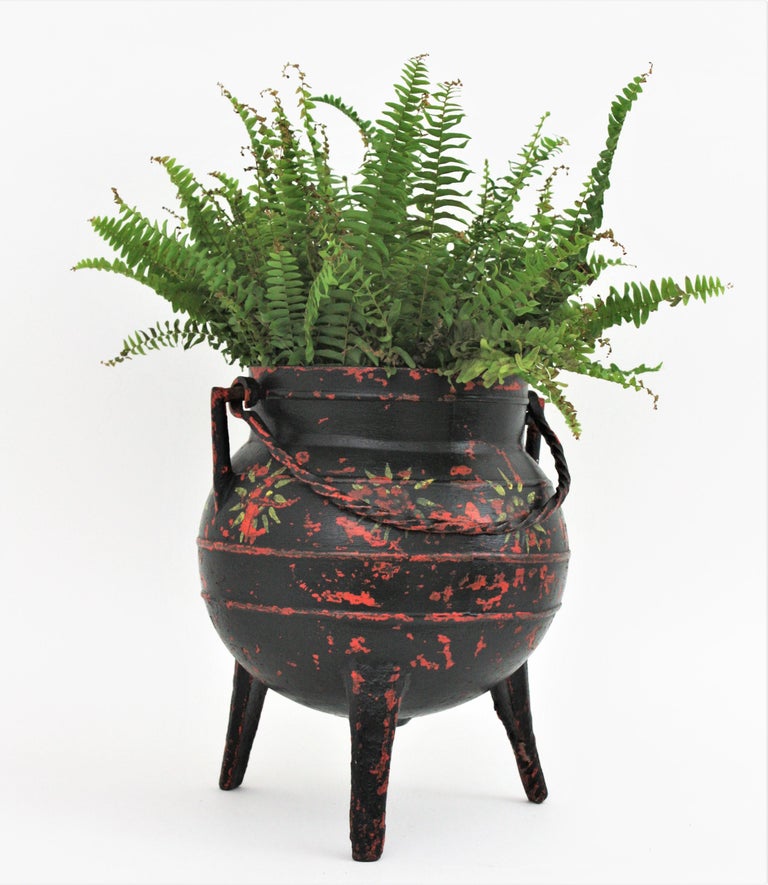 Spanish Folk Hand-Painted Ice Bucket or Wine Champagne Cooler For Sale ...