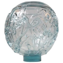 Unique Spherical and Abstract Glass Vase by Michael Bang for Holmegaard, Denmark