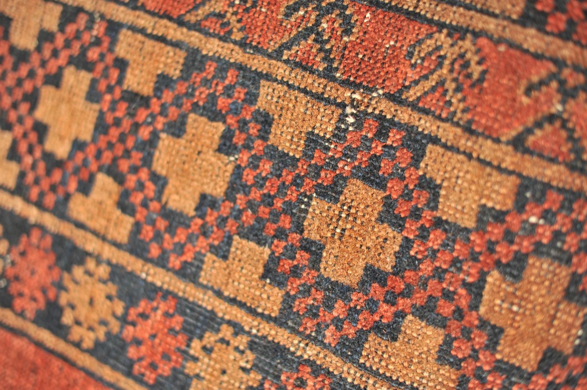 Unique Square Antique Ersari Wool Rug For Sale 11