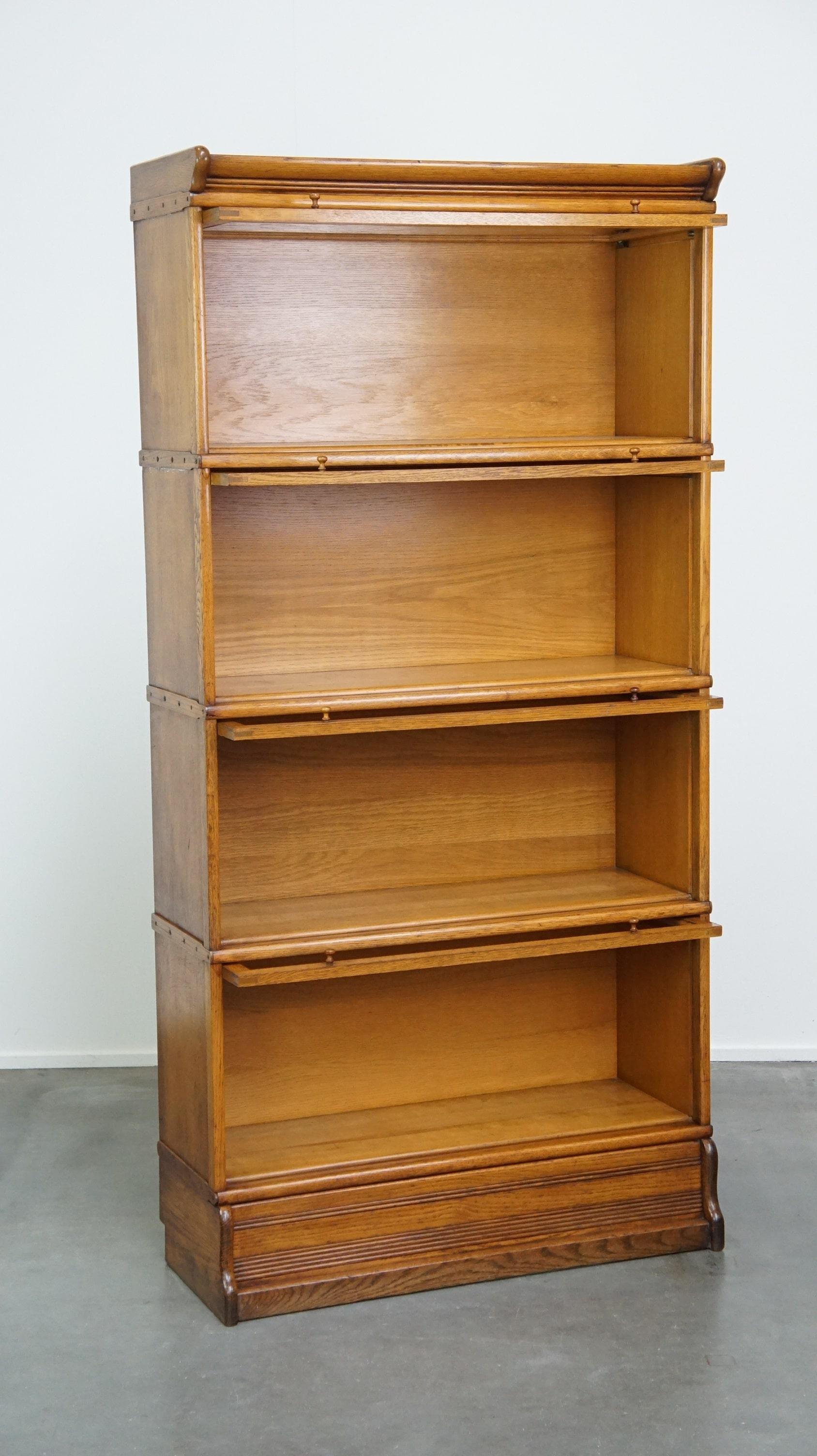 Unique, stately, modular antique oak English bookcase For Sale at 1stDibs
