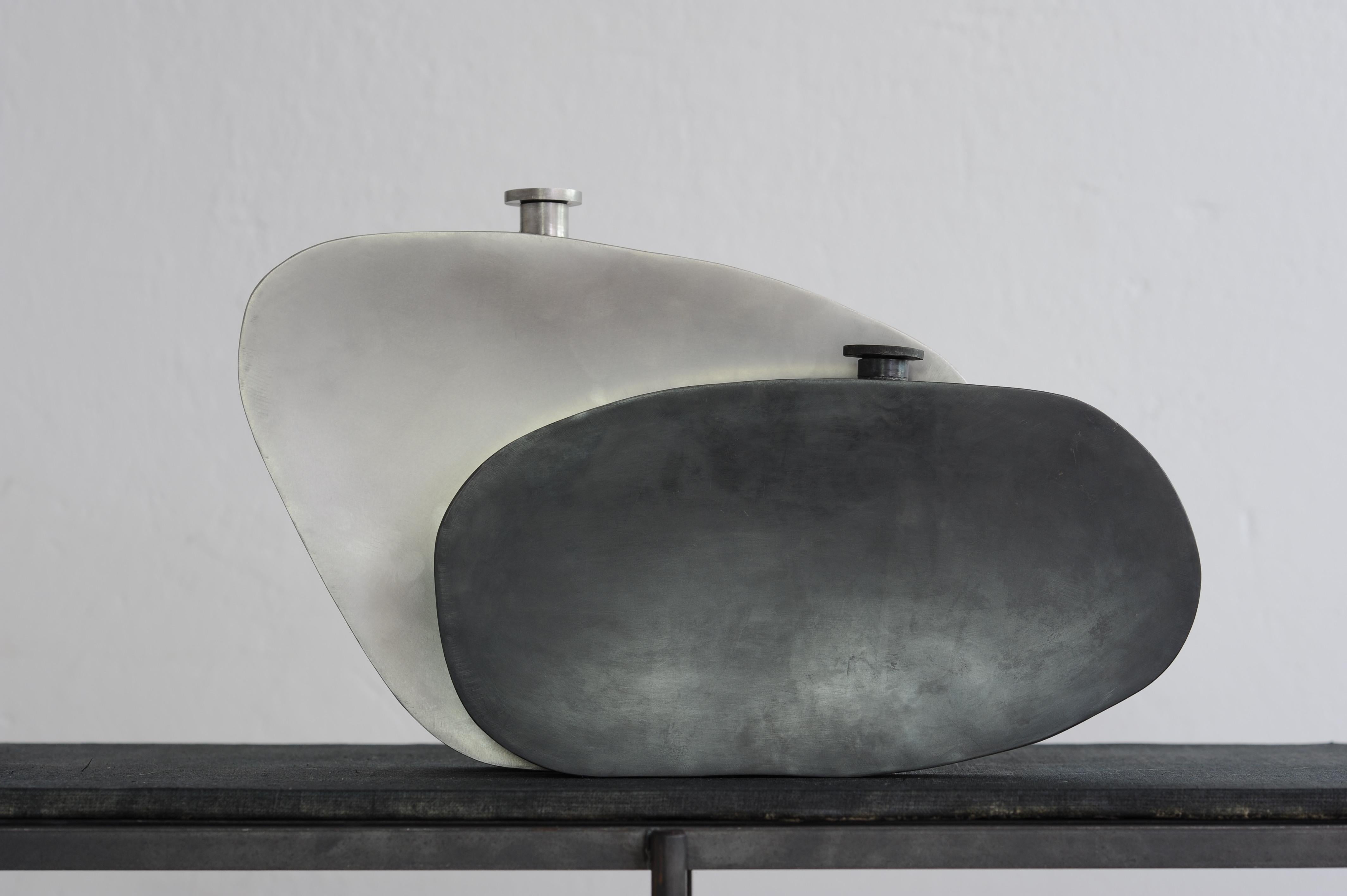 Modern Unique Steel Bottles, Clouds Trio, Signed by Lukasz Friedrich For Sale