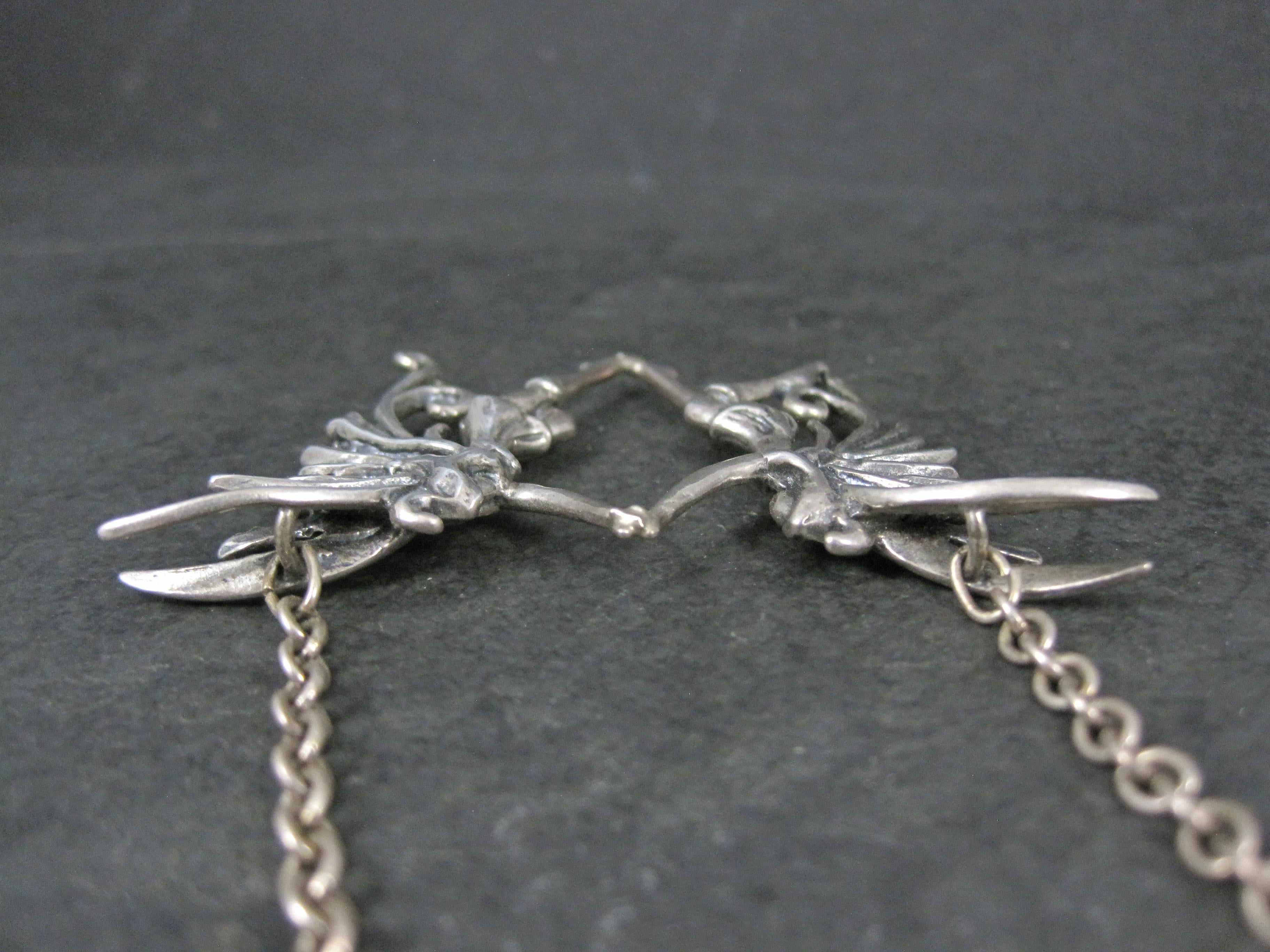Unique Sterling Silver Dancing Fairy Necklace For Sale 5