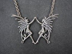 Unique Sterling Silver Dancing Fairy Necklace