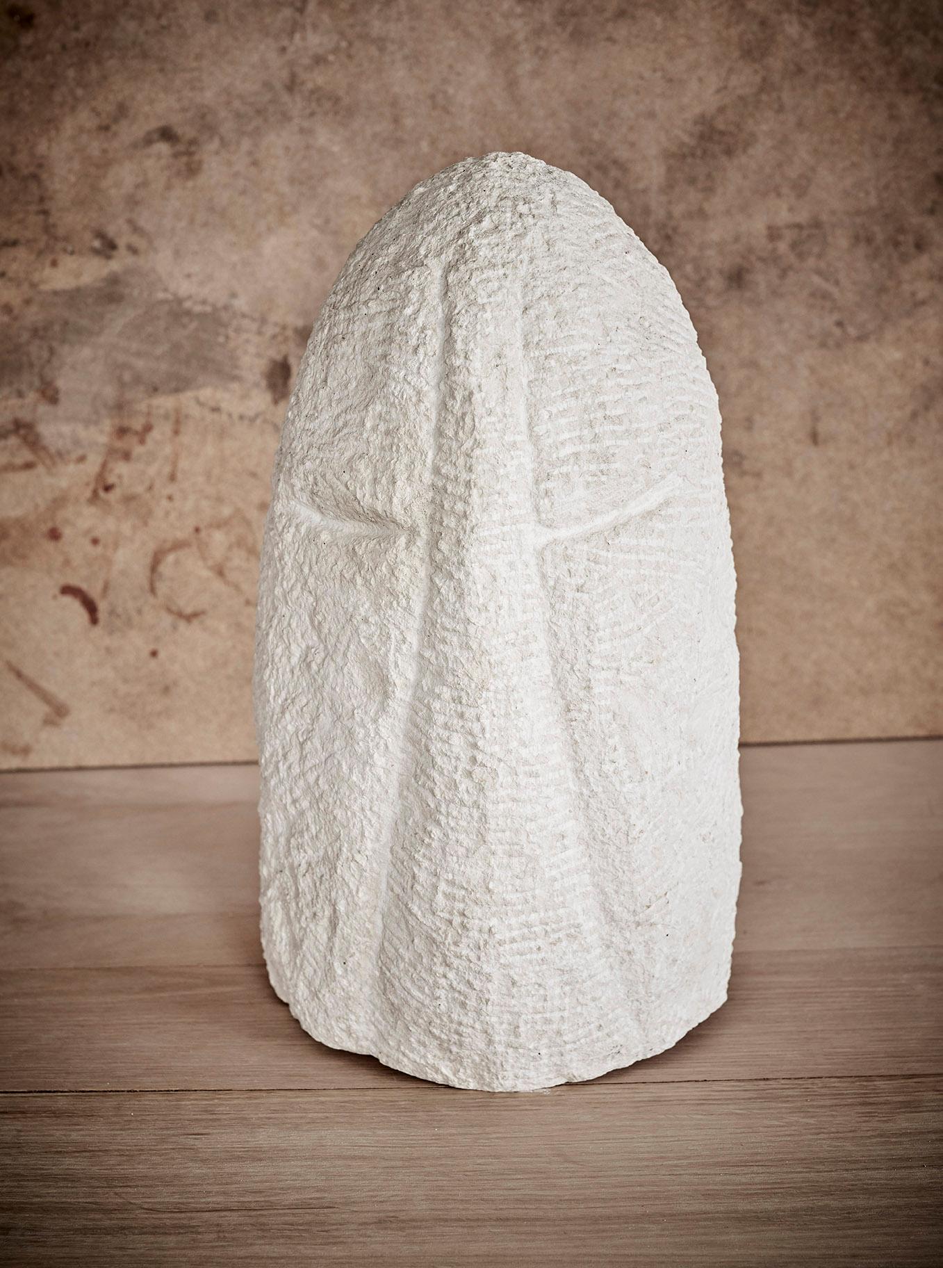 Modern Unique Stone Sculpture El Guerrero by Jean-Baptiste Van den Heede For Sale