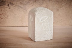 Unique Stone Sculpture Las 4 Caras by Jean-Baptiste Van Den Heede