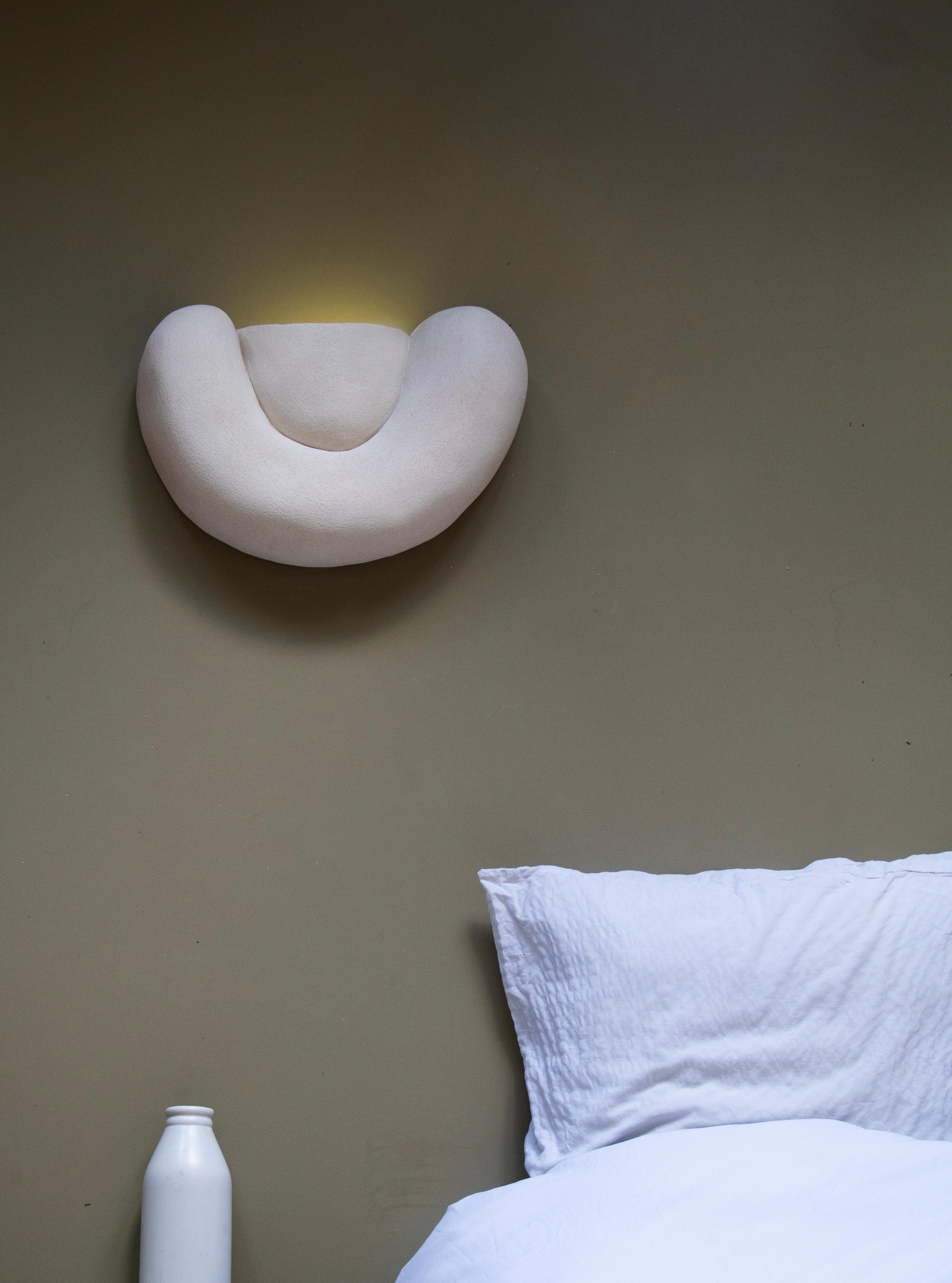 Modern Unique Stoneware Aurore Wall Light 02 by Alice Lahana Studio For Sale