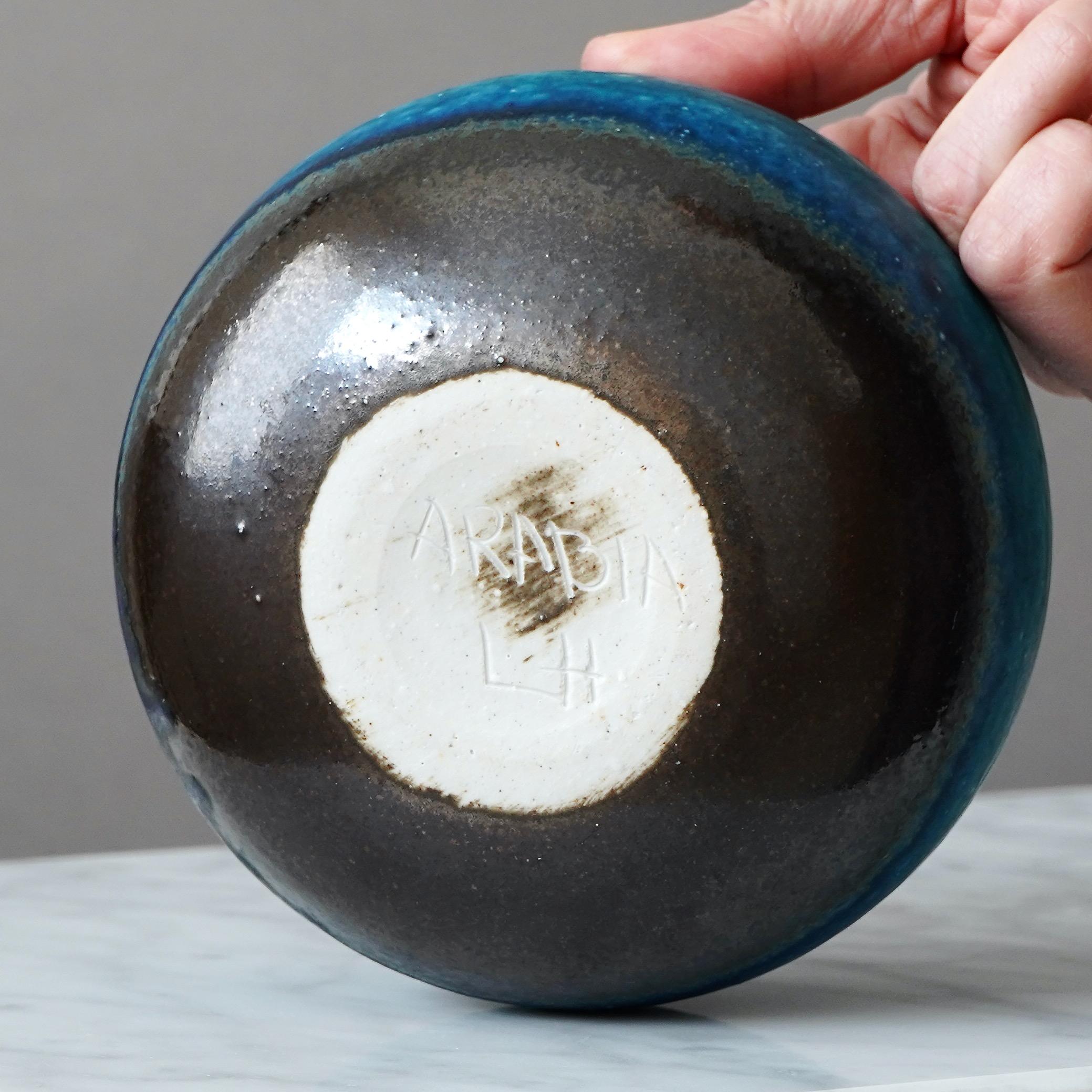 Bol en grès unique de Liisa Hallamaa. Arabia, Finlande, années 1960 en vente 3