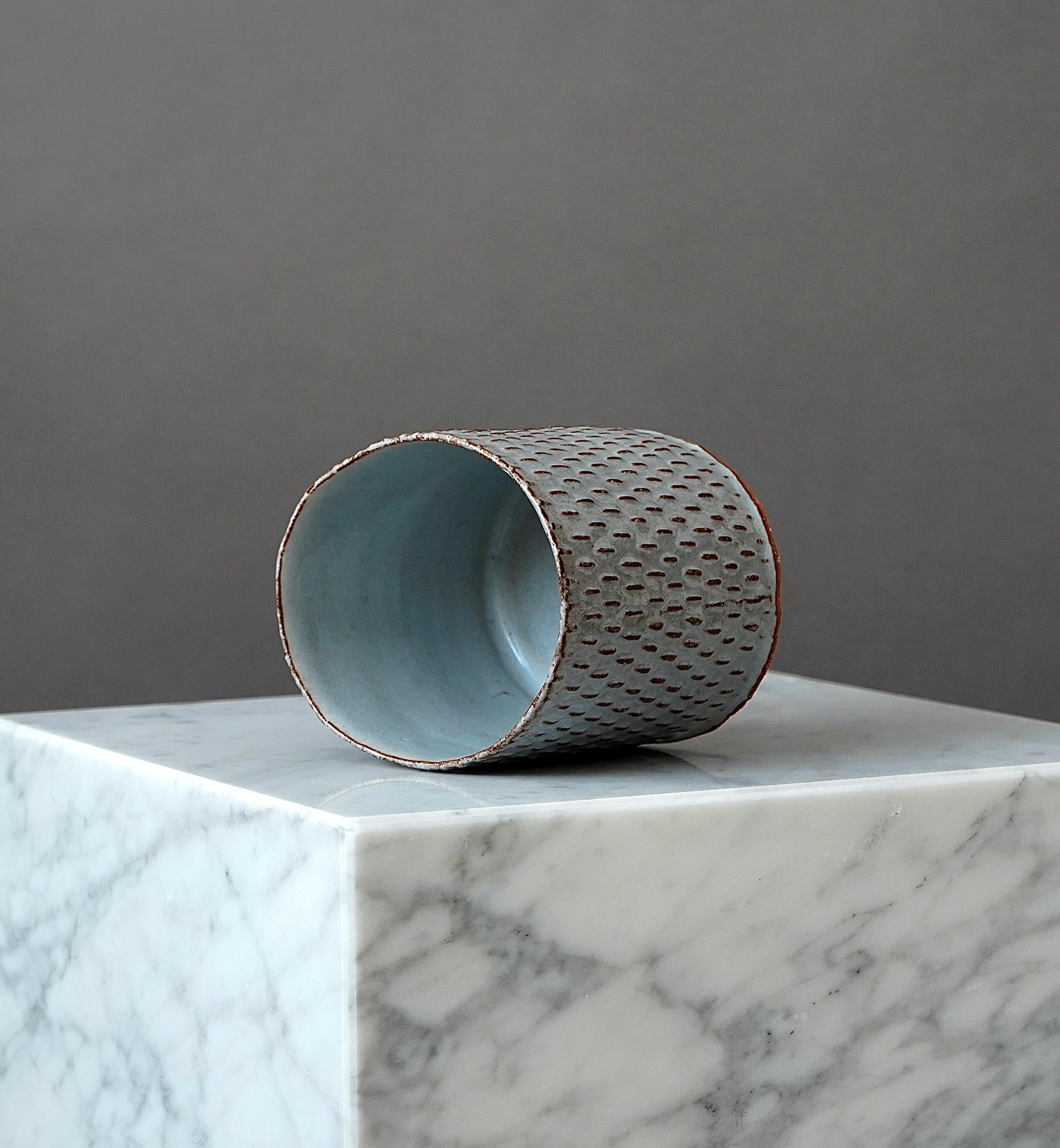 Ceramic Unique Stoneware Bowl by Signe Persson Melin, Sweden, 2000s For Sale