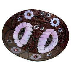 Unique Stoneware Platter by Birger Kaipiainen for Arabia, Finland, 1960/70s