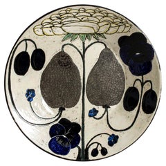 Unique Stoneware Platter by Birger Kaipiainen for Arabia, Finland, 1960s