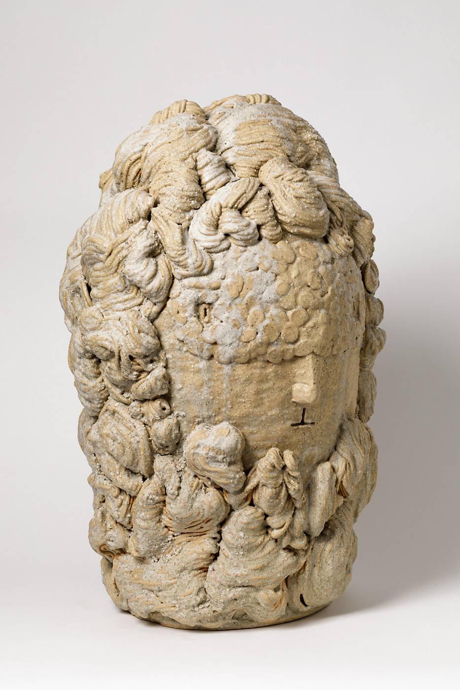 Beaux Arts Unique Stoneware Sculpture by Laurent Dufour and Marit Kathriner, 2016