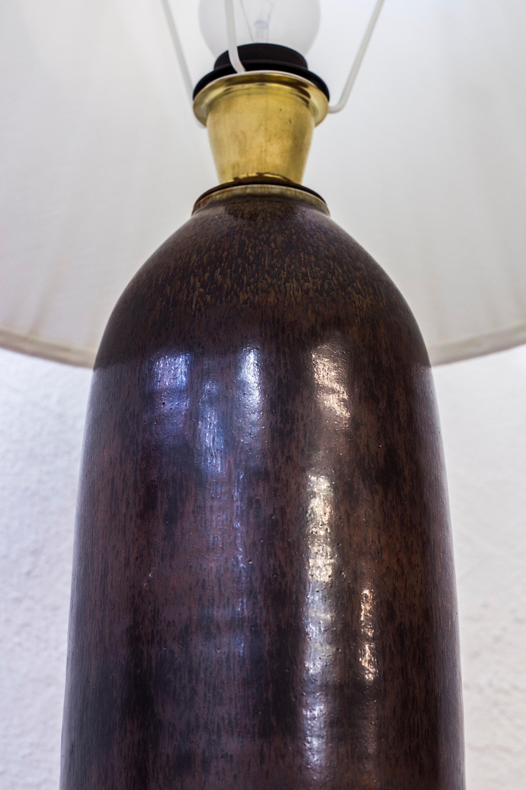 Scandinavian Modern Unique Stoneware Table Lamp by Carl-Harry Stålhane, Rörstrand, 1967