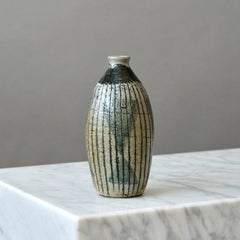 Jarrón único de gres de Anders Bruno Liljefors, Studio A Gustavsberg, Suecia 1953