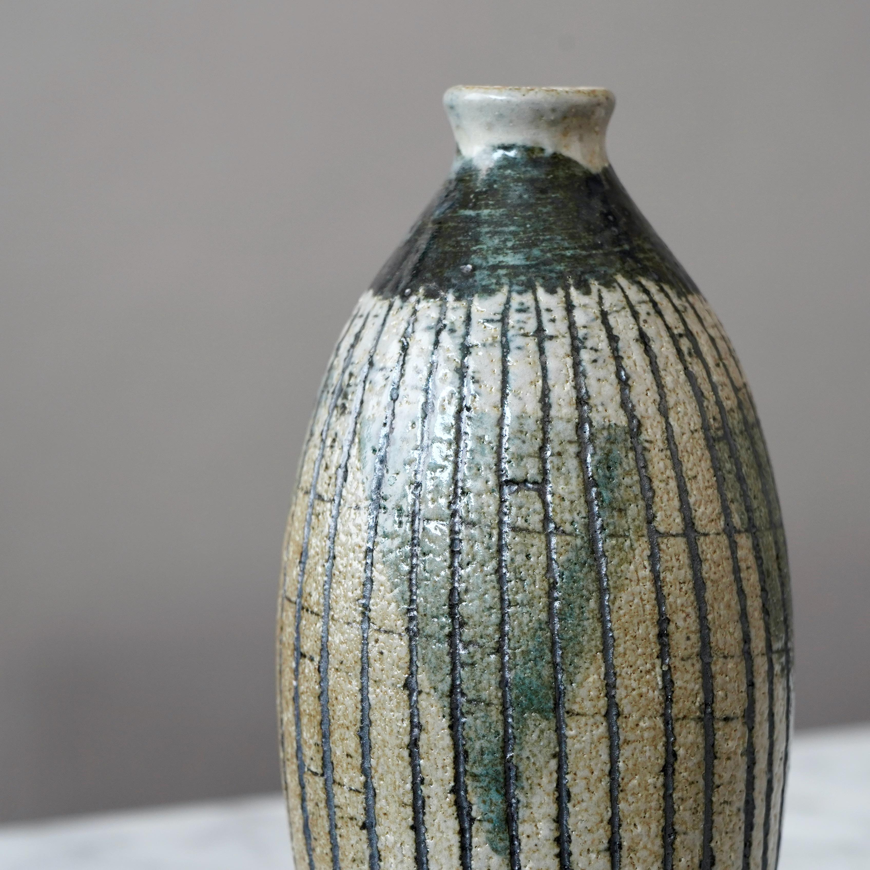Scandinavo moderno Vaso unico in gres di Anders Bruno Liljefors, Studio A, Svezia 1953 in vendita