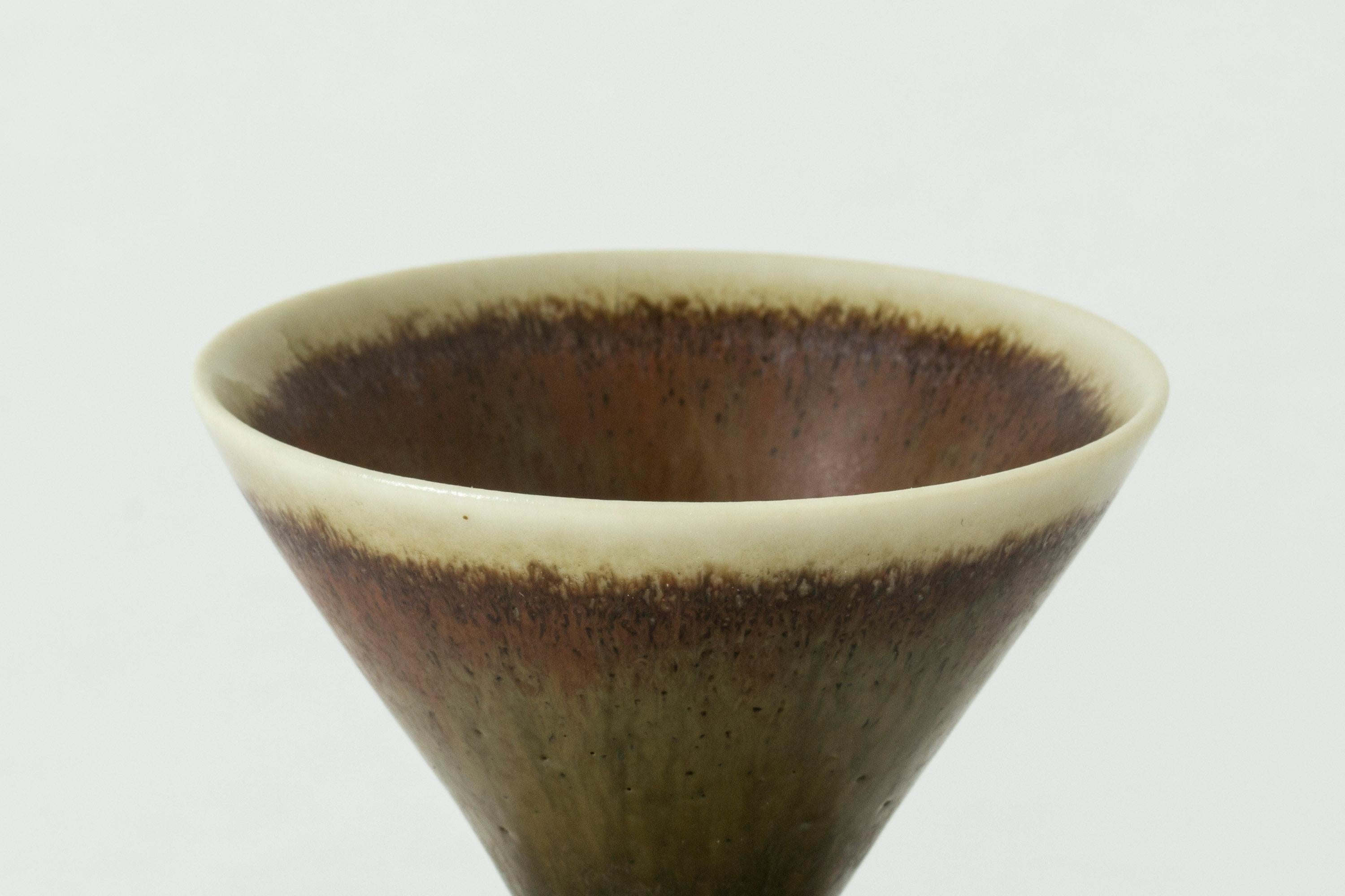 Vase unique en grès de Carl-Harry Stålhane pour Rörstrand:: Suède:: années 1950 Bon état à Stockholm, SE
