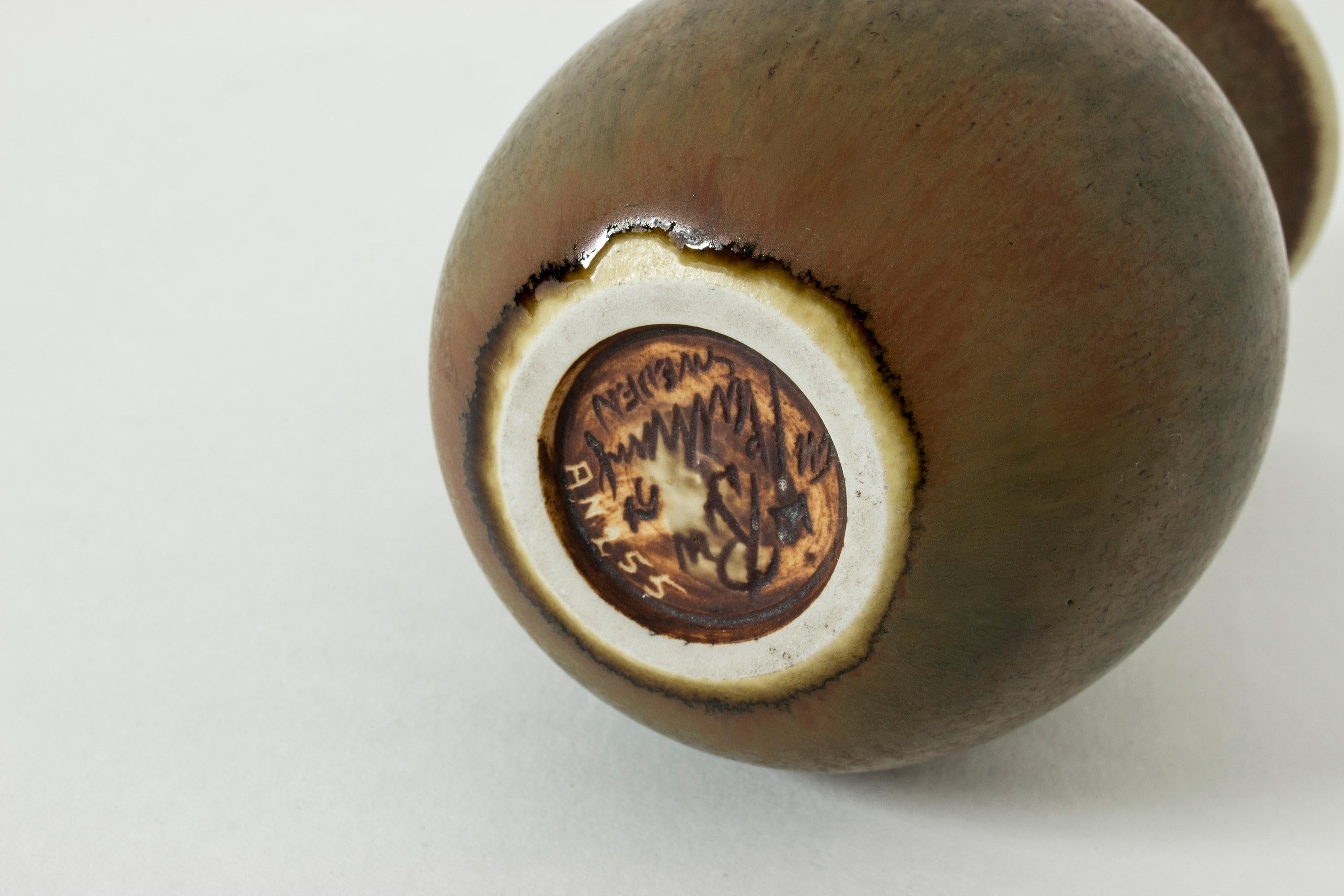 Vase unique en grès de Carl-Harry Stålhane pour Rörstrand:: Suède:: années 1950 1