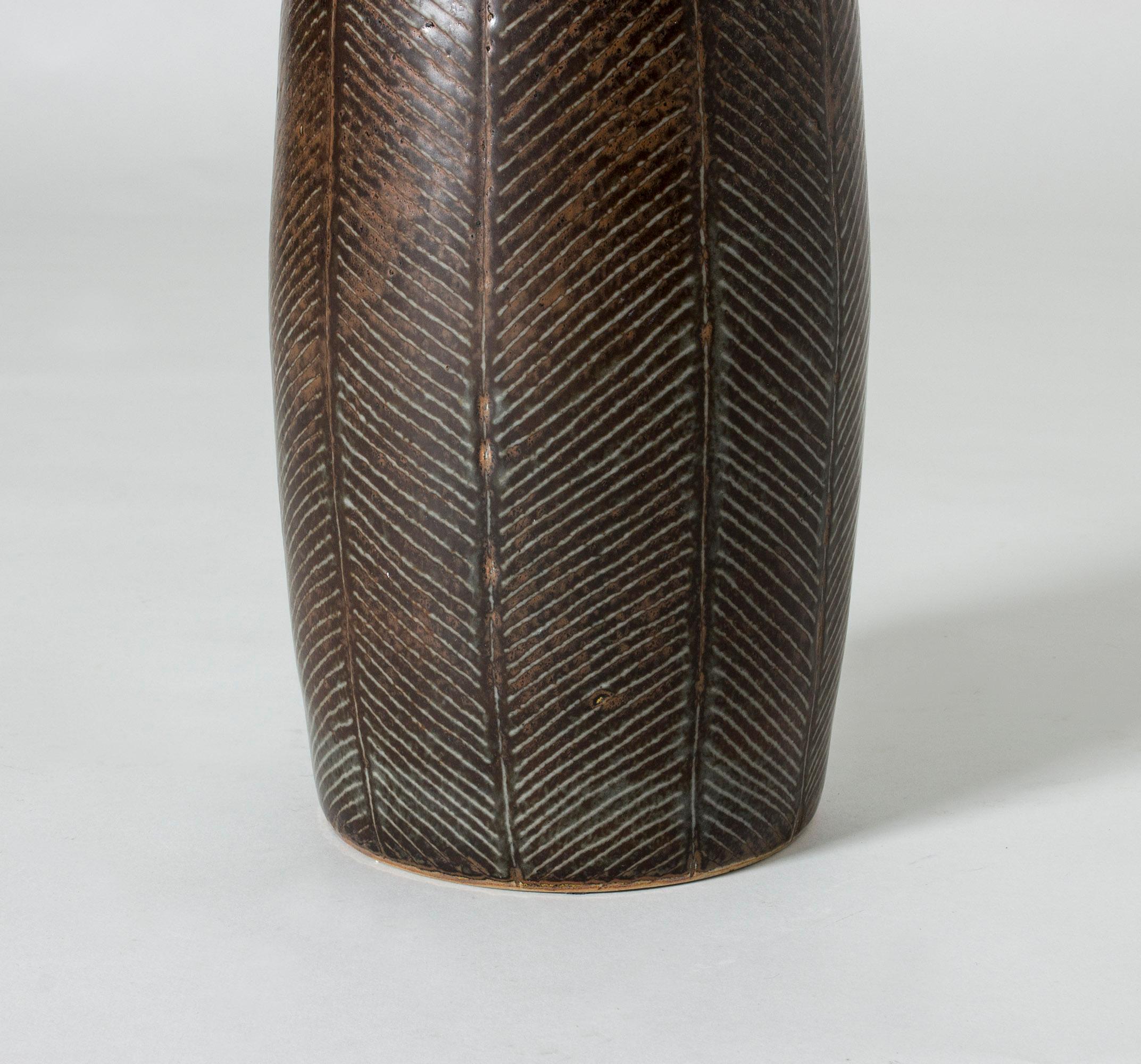 Mid-20th Century Unique Stoneware Vase by Carl-Harry Stålhane