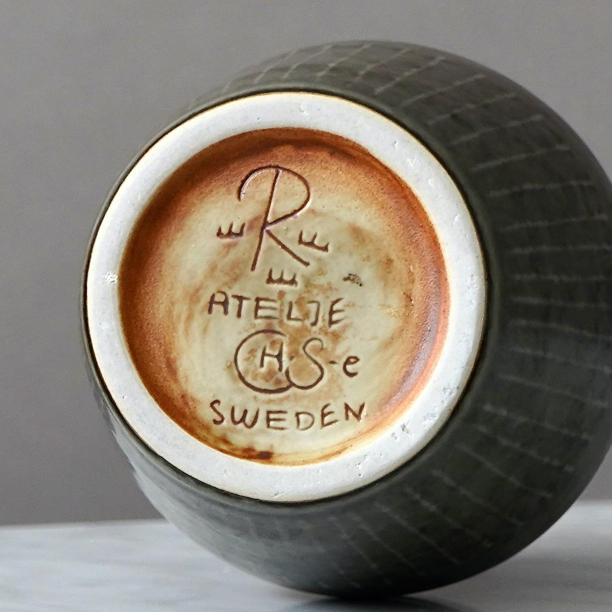 Vaso unico in gres di Carl-Harry Stalhane, Rorstrand, Svezia, anni '60 in vendita 3